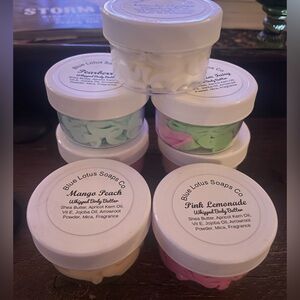 Blue Lotus Soaps Co Homemade Whipped Body Shea Butter Travel Size Set